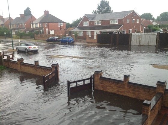 Flooding on Bagnall Road, July 2023