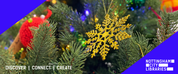 December Stay Connected Header - Snowflake on a Christmas tree