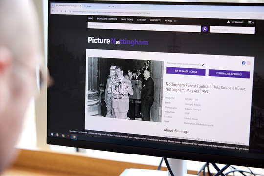 Picture Nottingham on a Local Studies PC