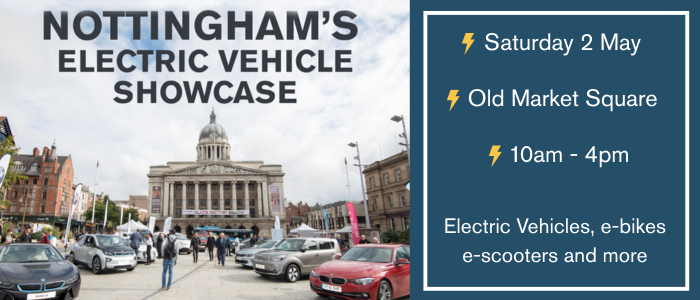 Nottinghams Electric Car Showcase - Saturday 2 Mat at Old Market Square starting at 10 AM