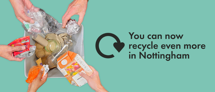 You can now recycle even more in Nottingham - learn more about the new recycling items allowed