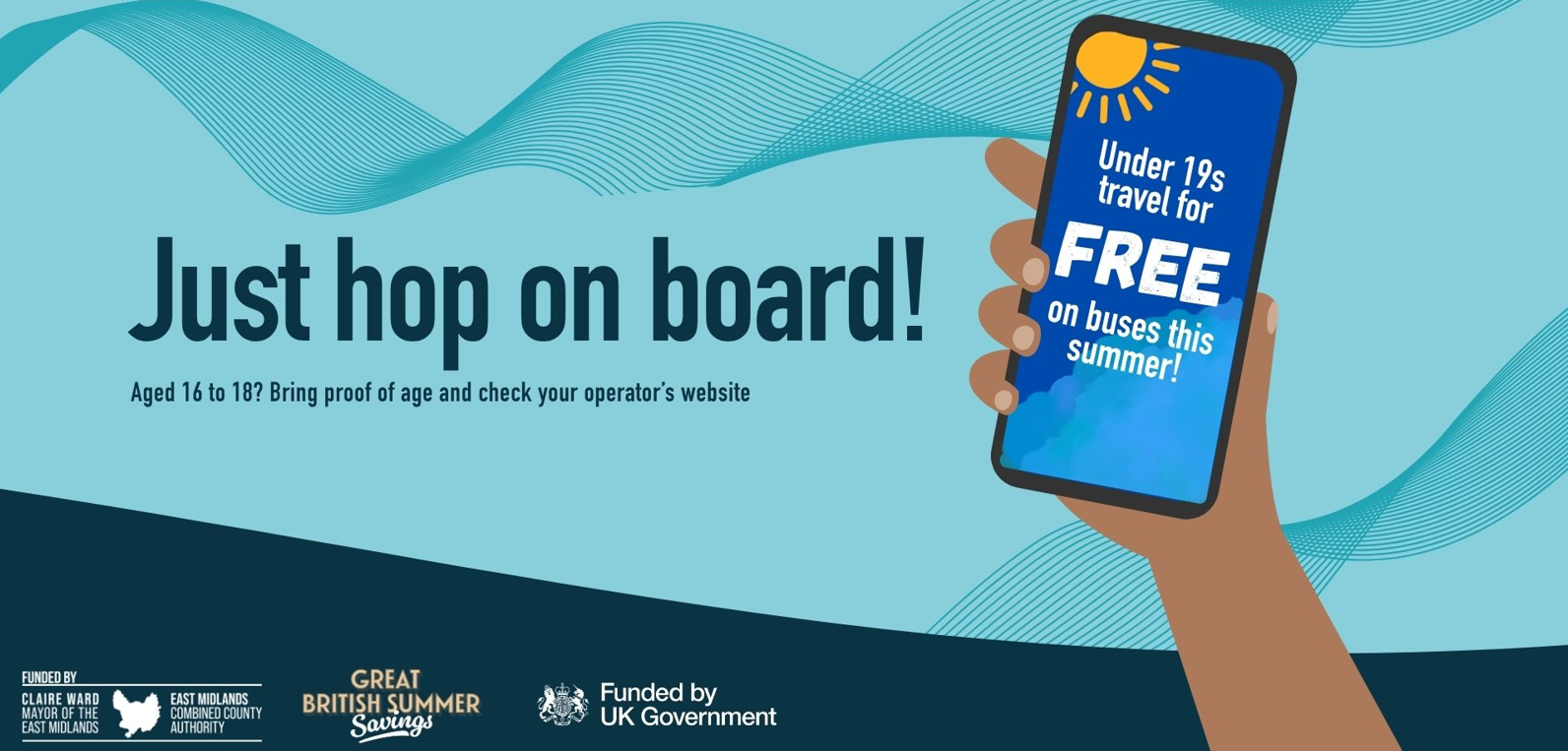 Just hop on board - under 19s travel for free on buses this summer
