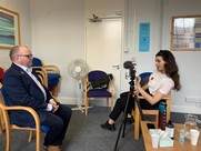 Anthony Muckell being filmed by BBC