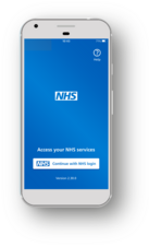 NHS App on phone