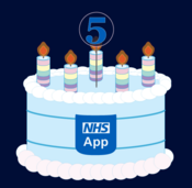 NHS App birthday cake