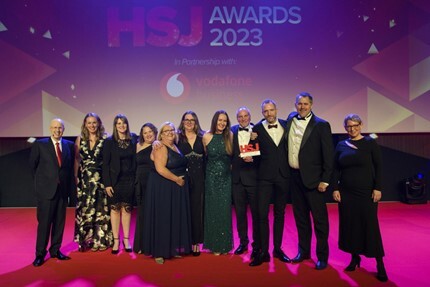Picture of the team at the HSJ awards
