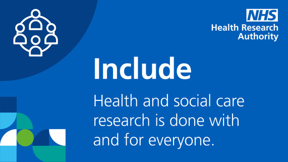 Include: Health and social care research is done with and for everyone. 
