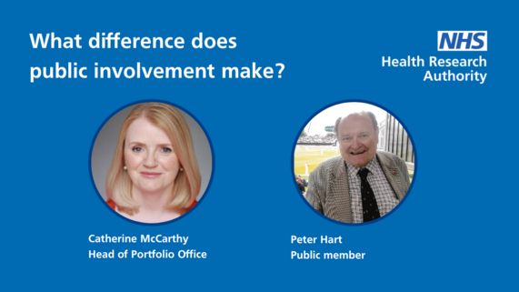 Graphic with the text what difference does public involvement make with 2 photos of people.
