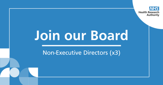 Image with the words 'Join our board, Non-Executive Directors (x3)'