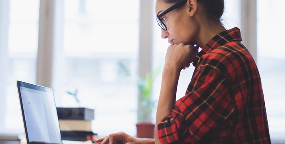 Someone working on a computer