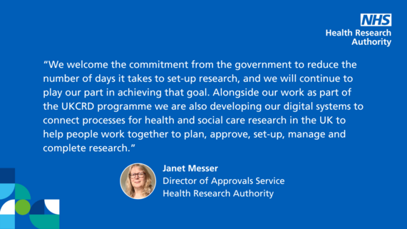 Study set up quote from Janet Messer, HRA Director of Approval