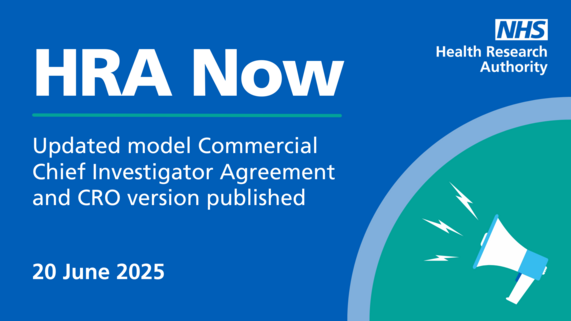Updated model Commercial Chief Investigator Agreement and CRO version published