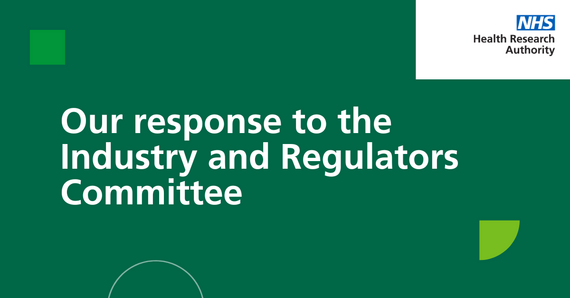 Our response to the Industry and Regulators Committee