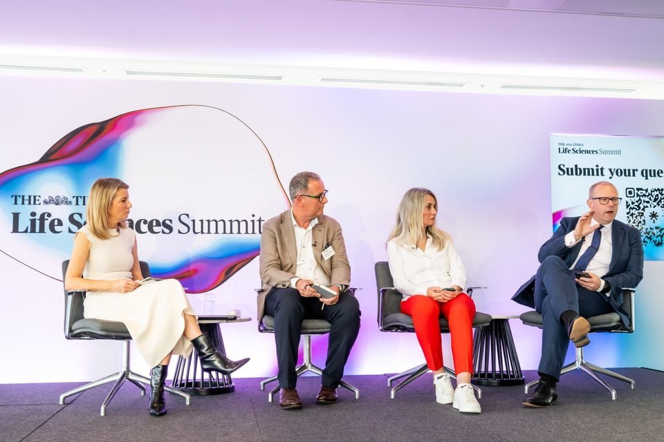 Matt Westmore speaking at the Times Life Sciences Summit