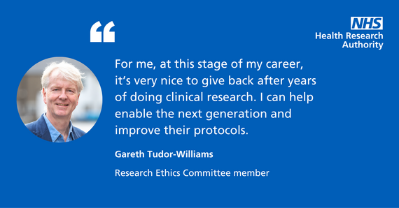 Quote from Gareth Tudor-Williams, Research Ethics Committee member