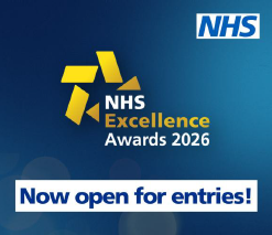 Text only graphic - NHS Excellence Awards 2026 - now open for entries!