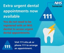 Urgent dental appointments via NHS 111