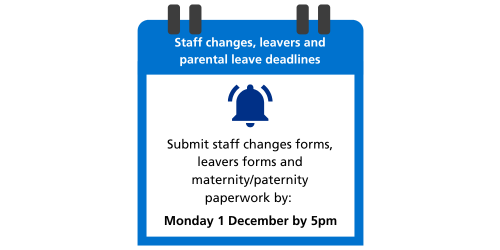 staff changes - Dec 25