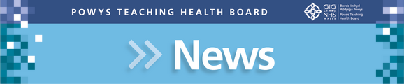 Banner image with blue background and white text saying news