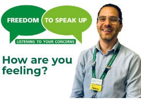 Freedom To Speak Up logo with an image of Ruben