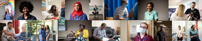 Collage of Whittington Health staff - October 2021