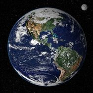 An image of Earth from space, taken by NASA