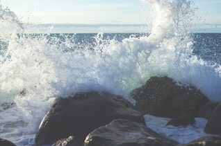 Waves on the coast