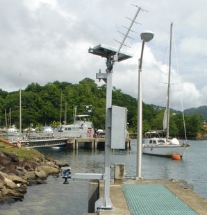 The tide gauge NOC scientists installed in St Lucia