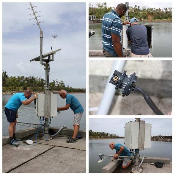 Tide gauge repair, Dominica