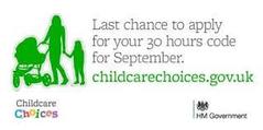 Last chance to apply now for 30 hours ready for September.