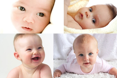 Image of 4 different babies all together.
