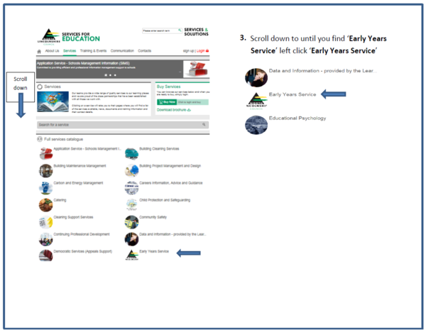 Guide to using the Early Years Website step 3