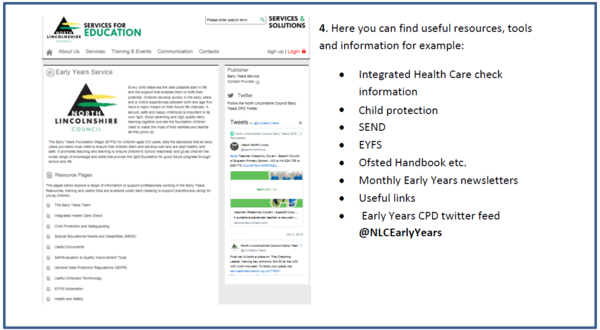 Guide to using the Early Years Website step 4