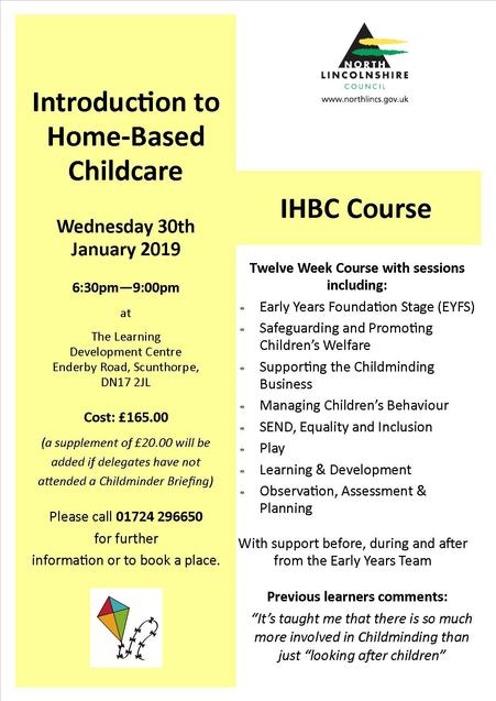 Introduction to Home Based Childcare 30 January