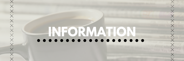 Black and white information header.