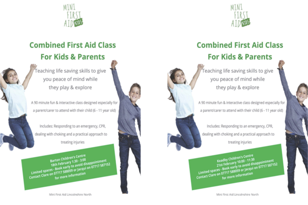 Barton and Keadby Mini First Aid posters banner