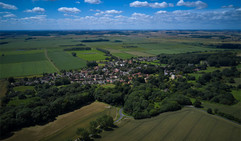 Aerial photograph of the village of Worlaby