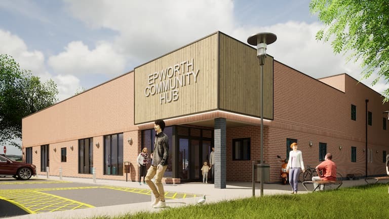 Artist impression of Epworth Community Hub