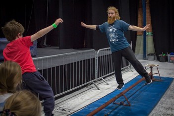 Circus workshop - walking a tightrope