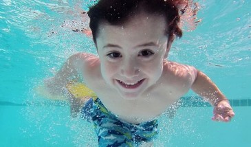 Picture of a boy swimming 