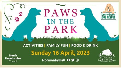 Graphic advertising Paws in the Park