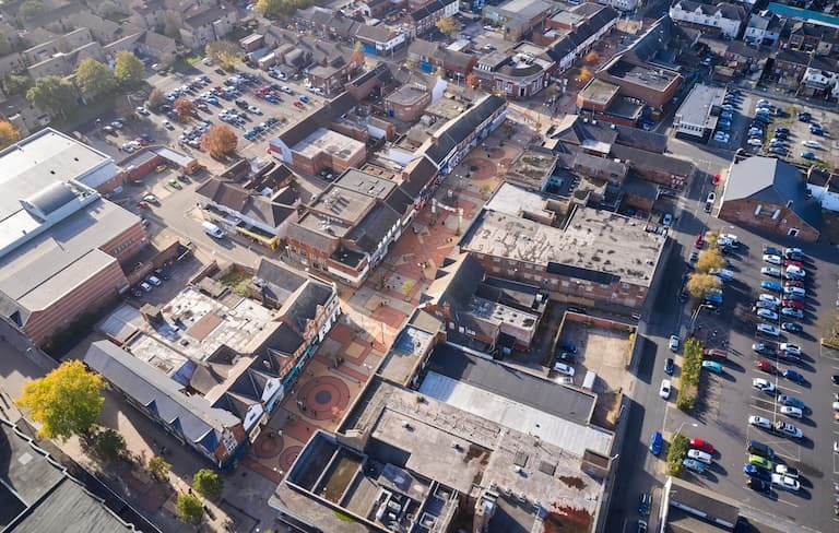 Aerial view of Scunthorpe