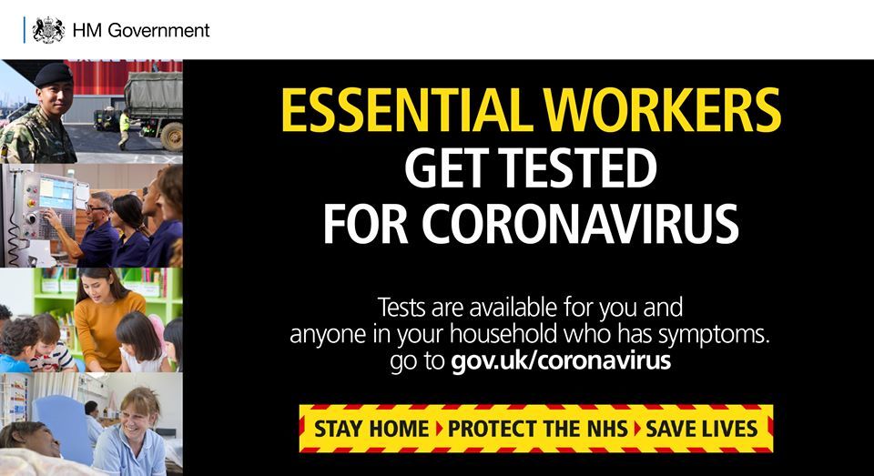 Essential workers coronavirus testing