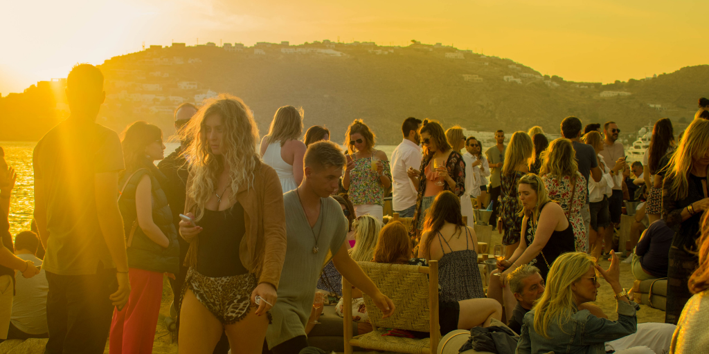 large gathering of people outdoors