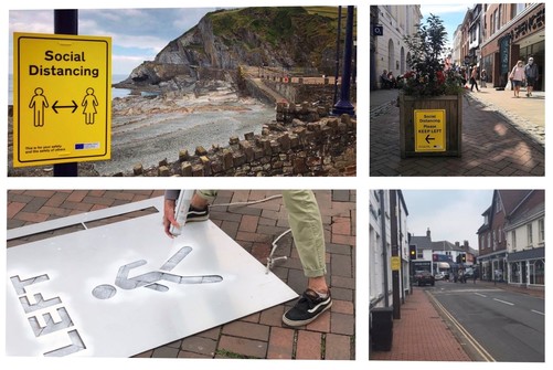 Safety signage montage