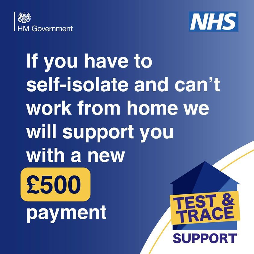 Test and trace support graphic