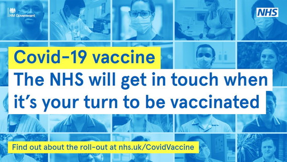 The NHS will contact you when it's your turn to be vaccinated