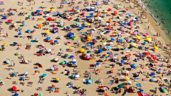 Busy beach