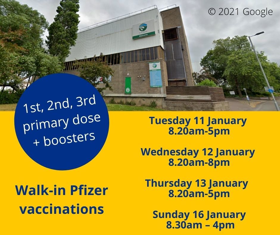 Vaccine clinics 12-16 Jan
