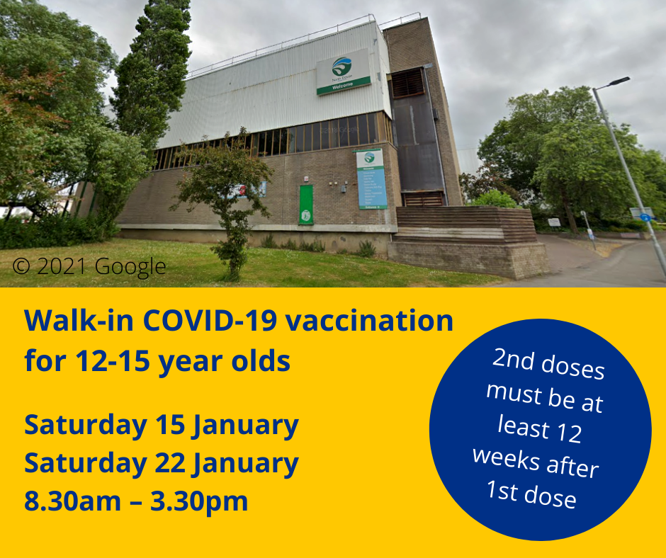 12-15 year old vaccine clinic Jan 22